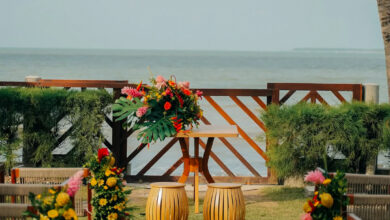 Vista do Oiti Beach Resort, em Tutóia, com estrutura para eventos corporativos à beira-mar no litoral do Maranhão.