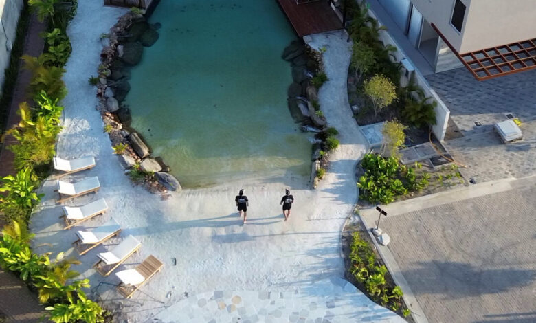 Praia artificial biológica do Setai Houses Resort em Cabedelo, Paraíba